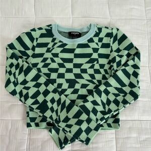 RSQ Cropped Crew Neck Sweater Size Small